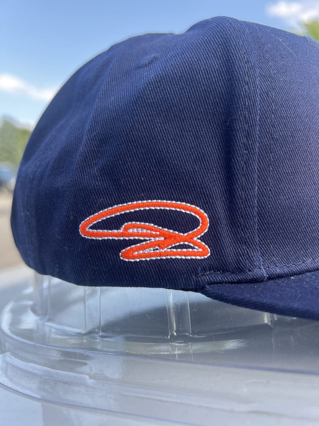 Navy and Orange T Hat