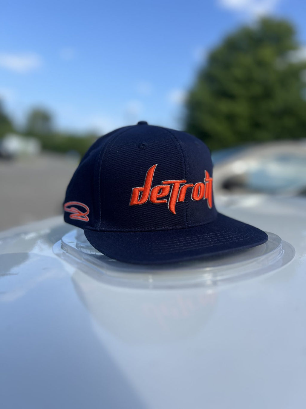 Navy and Orange T Hat