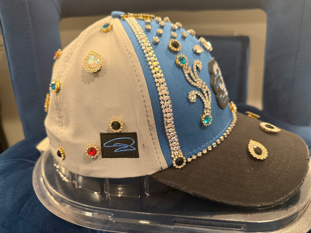 LIMITED EDITION: Rhinestone 313 Hat (Blue) for blue