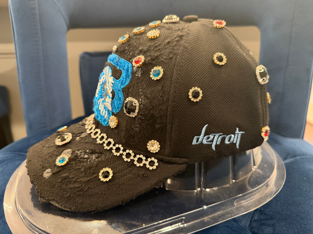 LIMITED EDITION: Rhinestone 313 Hat (Black) for Black