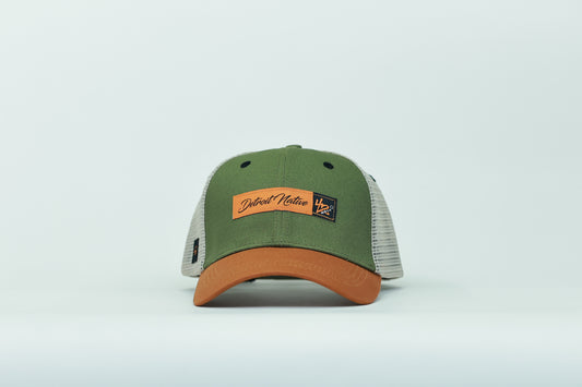 Detroit Native 42° Hat - Army Green & Orange Colab